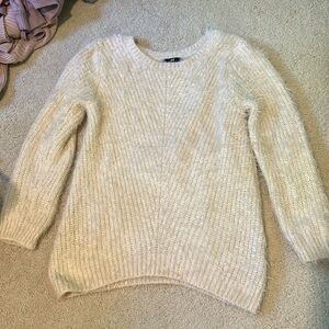 Fuzzy cream sweater